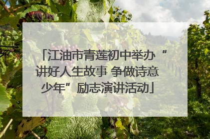 江油市青莲初中举办“讲好人生故事 争做诗意少年”励志演讲活动